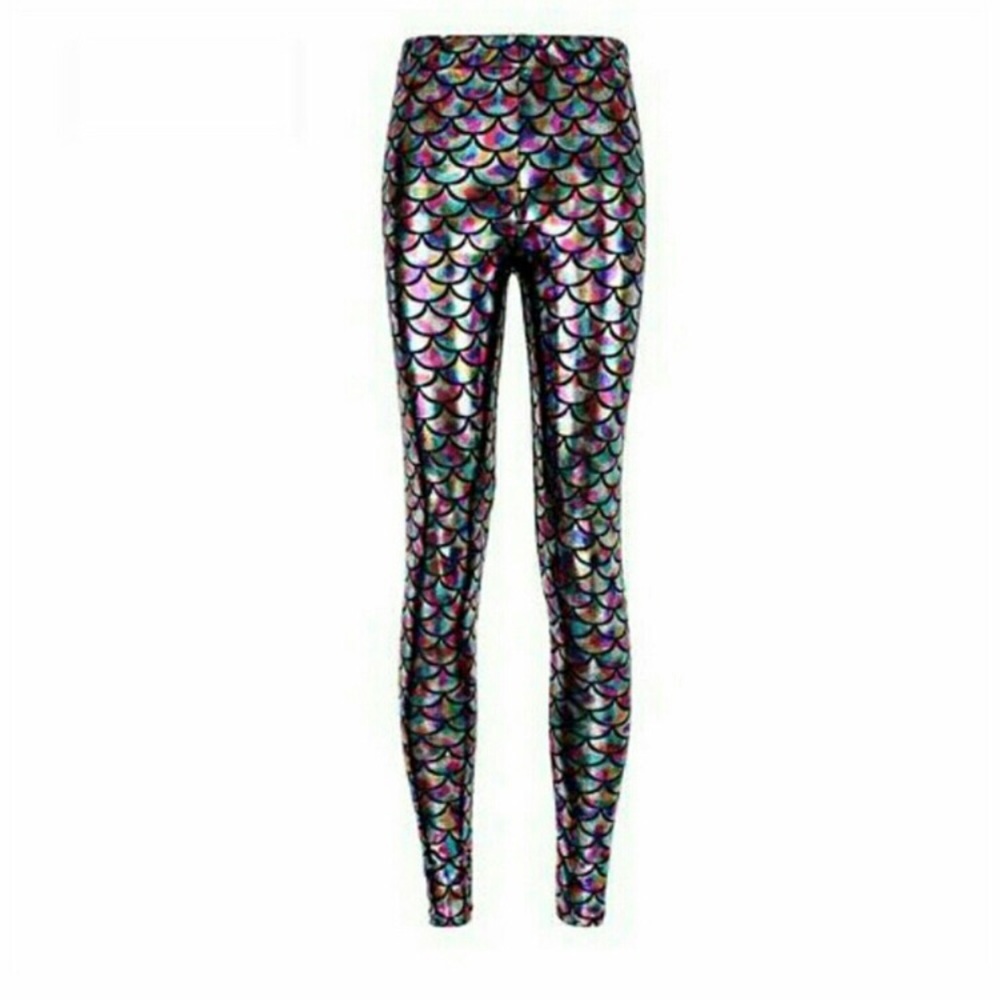Shiny Rainbow Mermaid Leggings